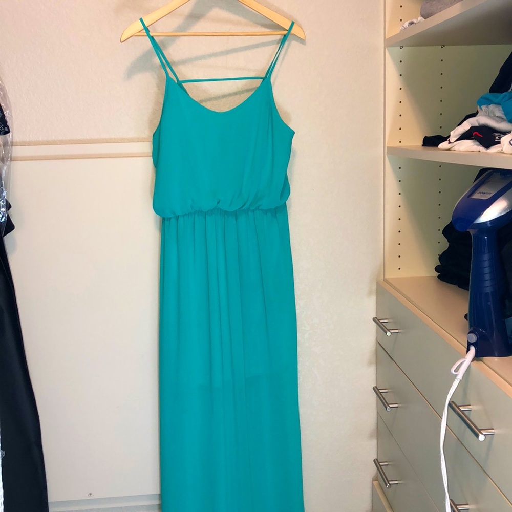 Teal maxi dress